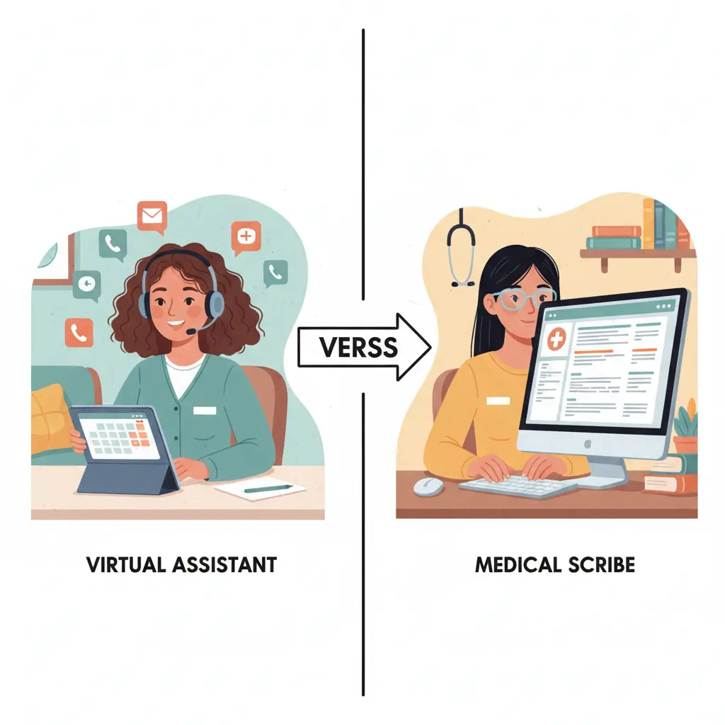 Medical Virtual Assistant vs Medical Scribe