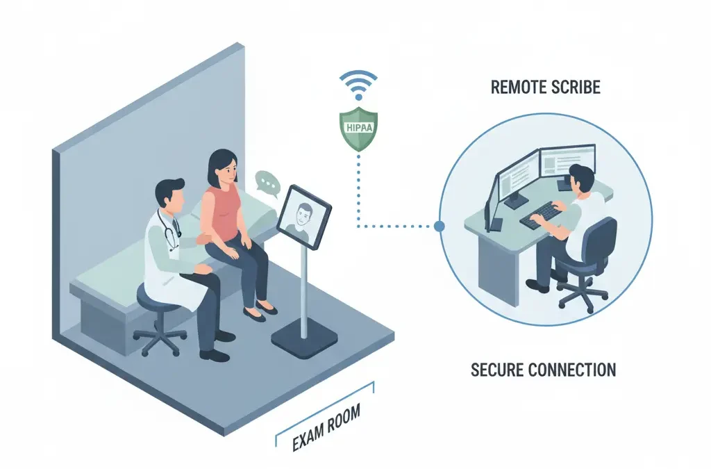 How does a virtual medical scribe work