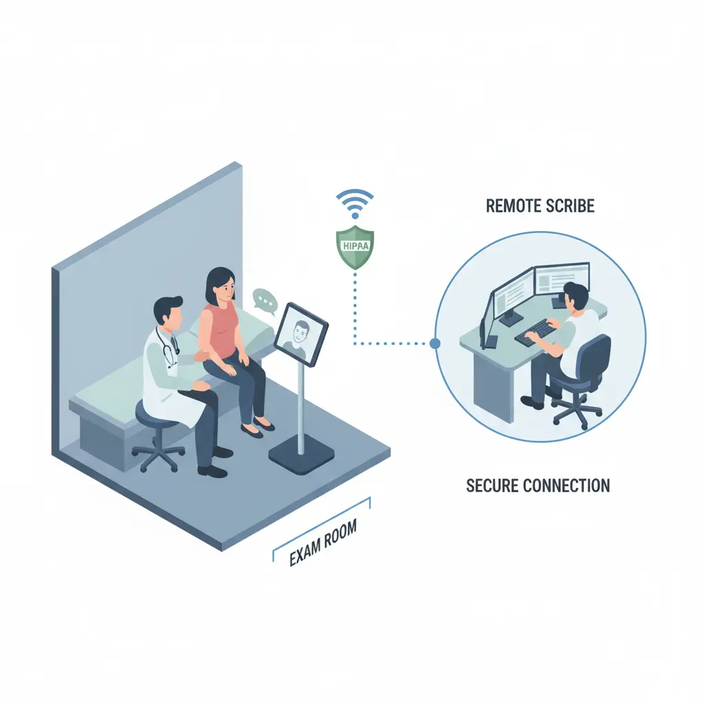 How does a virtual medical scribe work